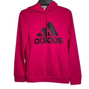 Adidas Women's Essentials Fleece Hoodie Pink/ black Small